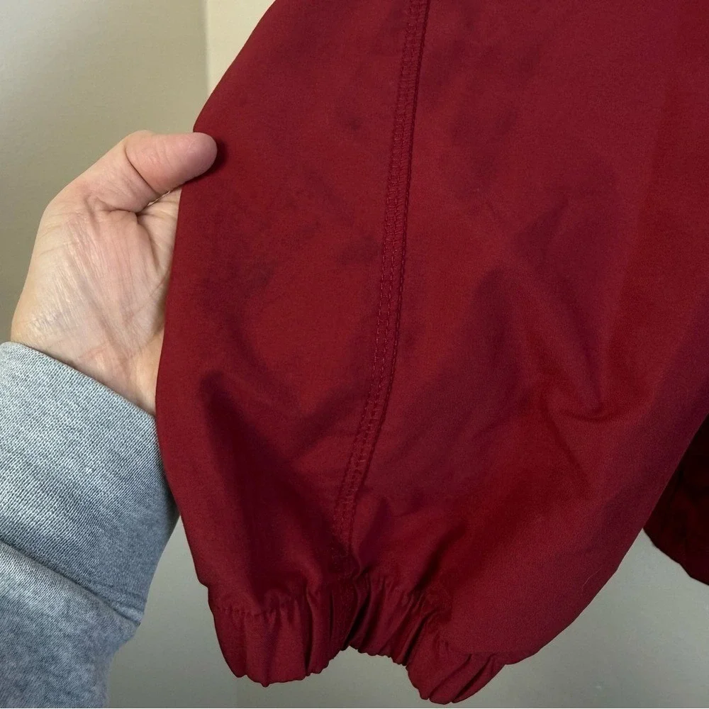 Adidas Men Maroon‎ Quarter-Zip Pullover Jacket ClimaShell Wind XL Pocket Lightwt